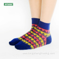 Nation style festive triangular shapes crew lady's socks